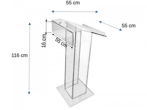 Ενοικίαση podium plexiglass - αναλόγιο ομιλητών 80€