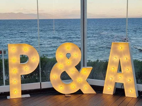 Φωτιζόμενα γράμματα 80€ / τμχ.